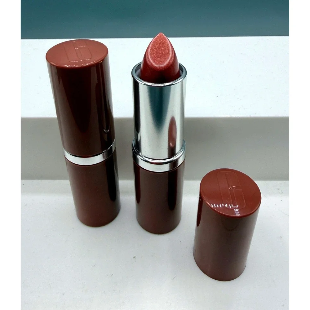 Clinique Pop Lip Colour + Primer 02 Bare Pop Shimmer Nude Lipstick Set of 2